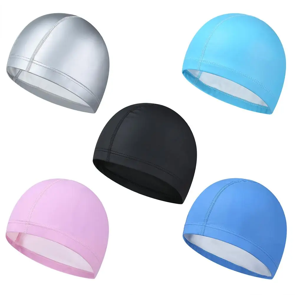 Swimming Cap With Protective Layer Comfortable High Elastic Quick Drying Bathing Cap For Women Men Kids