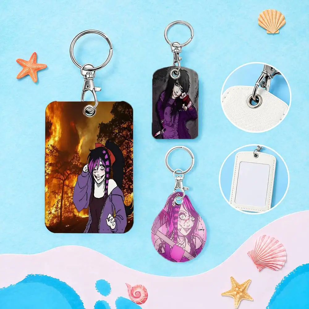 Creepypasta Killer Nina For AirTag Case Card Sleeve Holder ID Credit Bank Access Keychain For Air Tag Shell