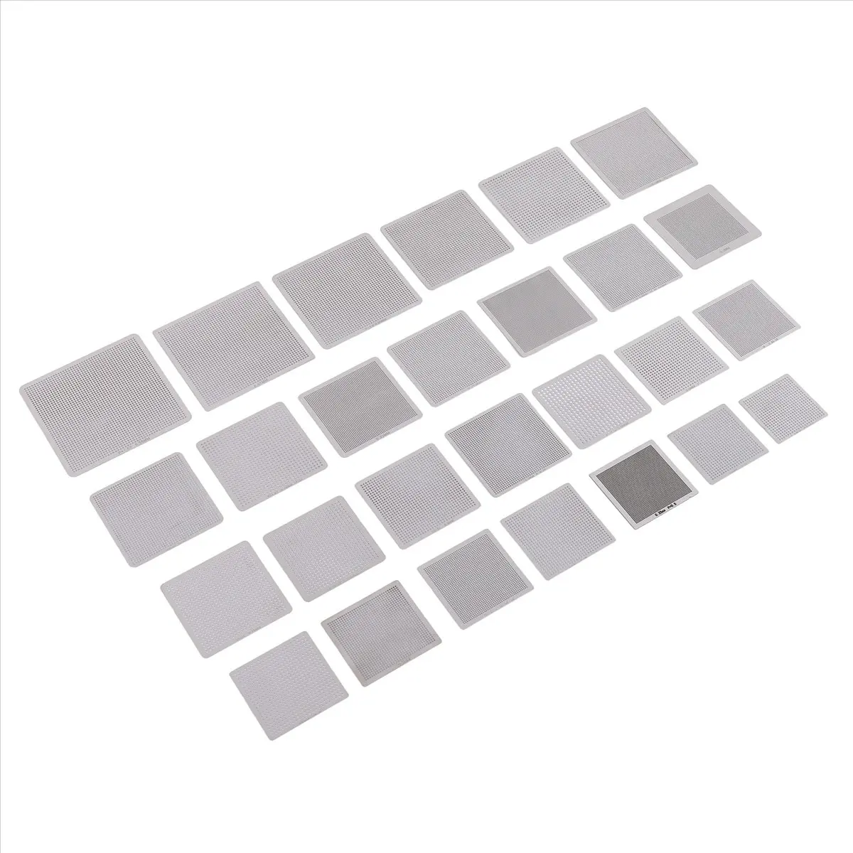 【POPULAR PICK】-27Pcs Universal Direct BGA Heating Stencil Reballing Support Stencil Holder Template Heated Fixture for SMT SMD C