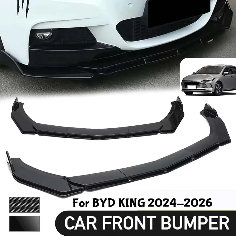 5Pcs Adjustable Sectional Front Bumper Lip Spoiler Splitter For BYD KING 2024-2026 Car Exterior Mod Parts car accessories