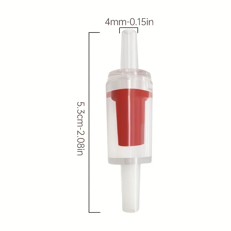 5 قطع من صمامات الاختيار البلاستيكية الشفافة لمضخات هواء حوض السمك - الوقاية من التدفق في اتجاه واحد، مادة PP غير الكهربائية