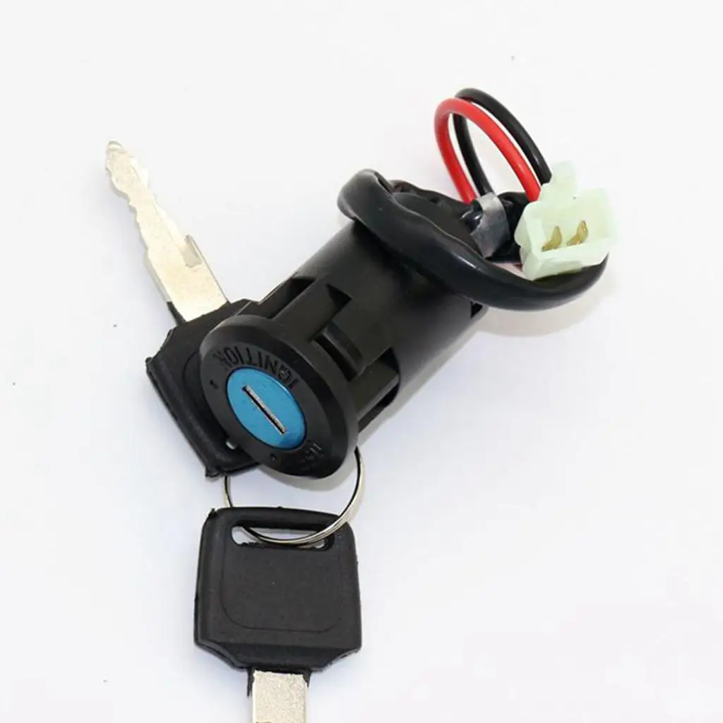 Easy Install Universal Key Switch 2 Wire Ignition Lock for Scooter Dirt Bike Tractor Boat Replacement