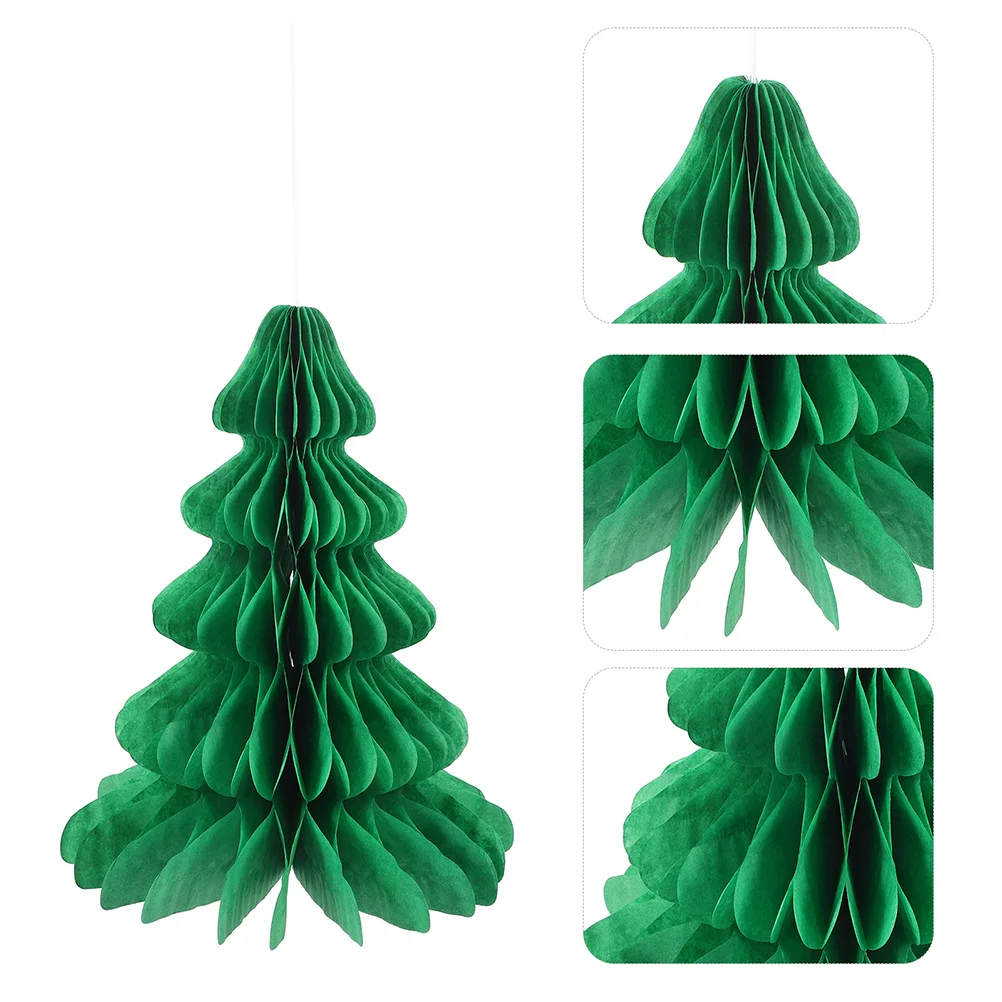 1pcs Honeycomb Christmas Tree Decor Foldable 3D Holiday Centerpiece Easy Assembly Festive Party Decoration Supplies