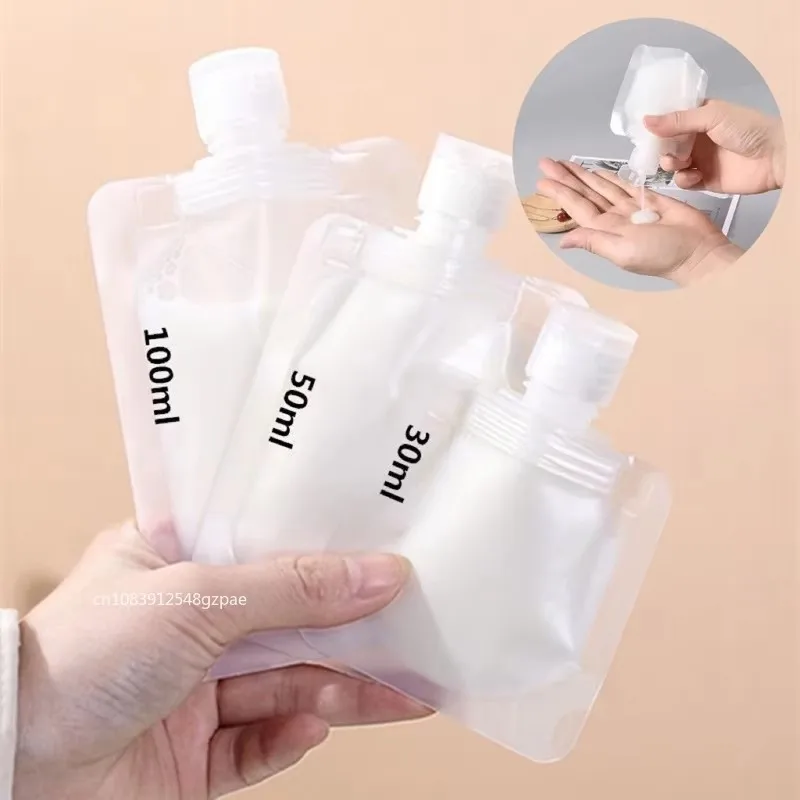 5–25 Stück leere Reise-Quetschbeutel, Lotion-Spenderbeutel, nachfüllbar, für Shampoo, Toilettenartikel, Spülung, flüssige Kosmetik, Aufbewahrungsbeutel