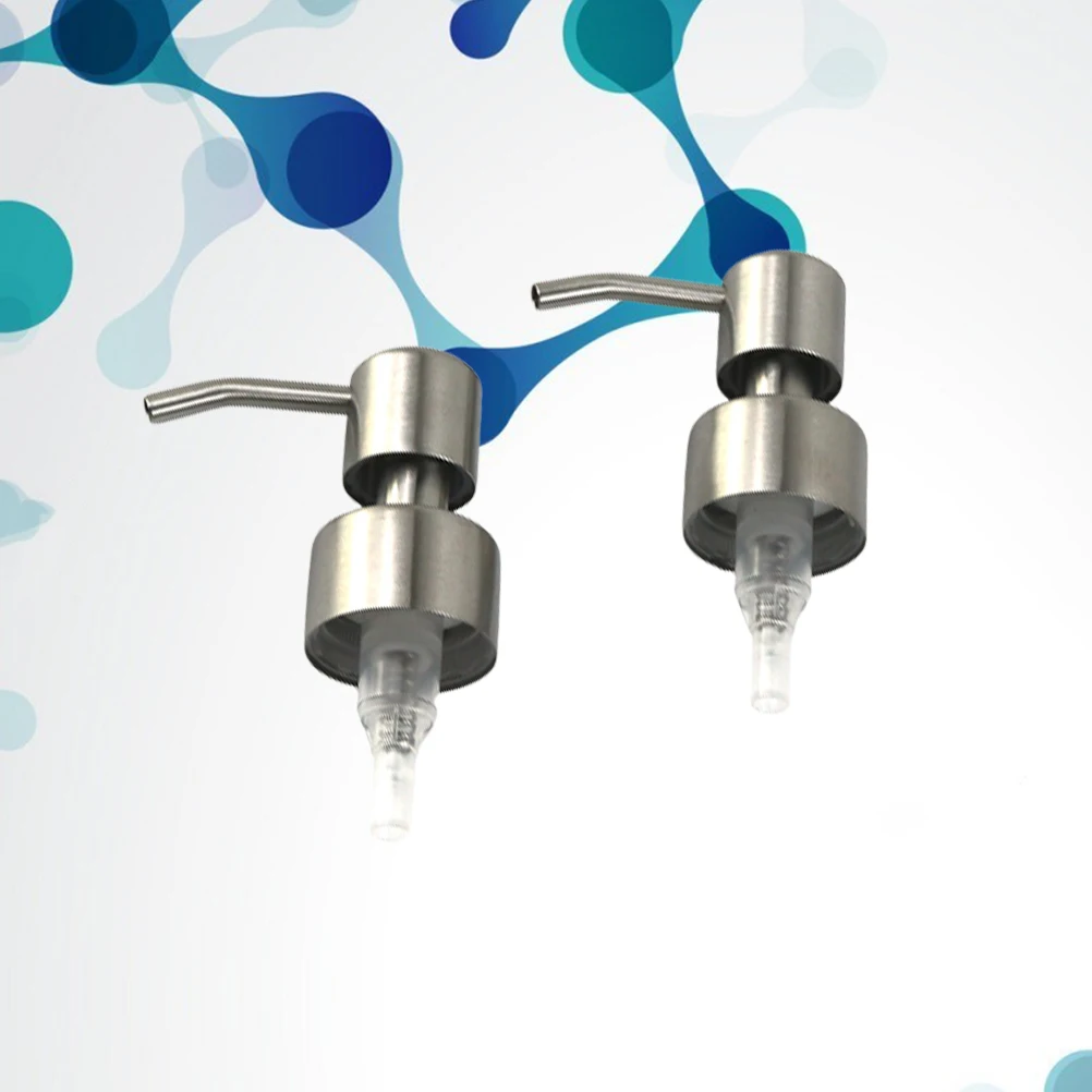 

2Pcs Premium Material Soap Dispenser Pump Heads Long Nozzle Easy Control for Hand Soaps Detergents Home Use Cream Pump Heads