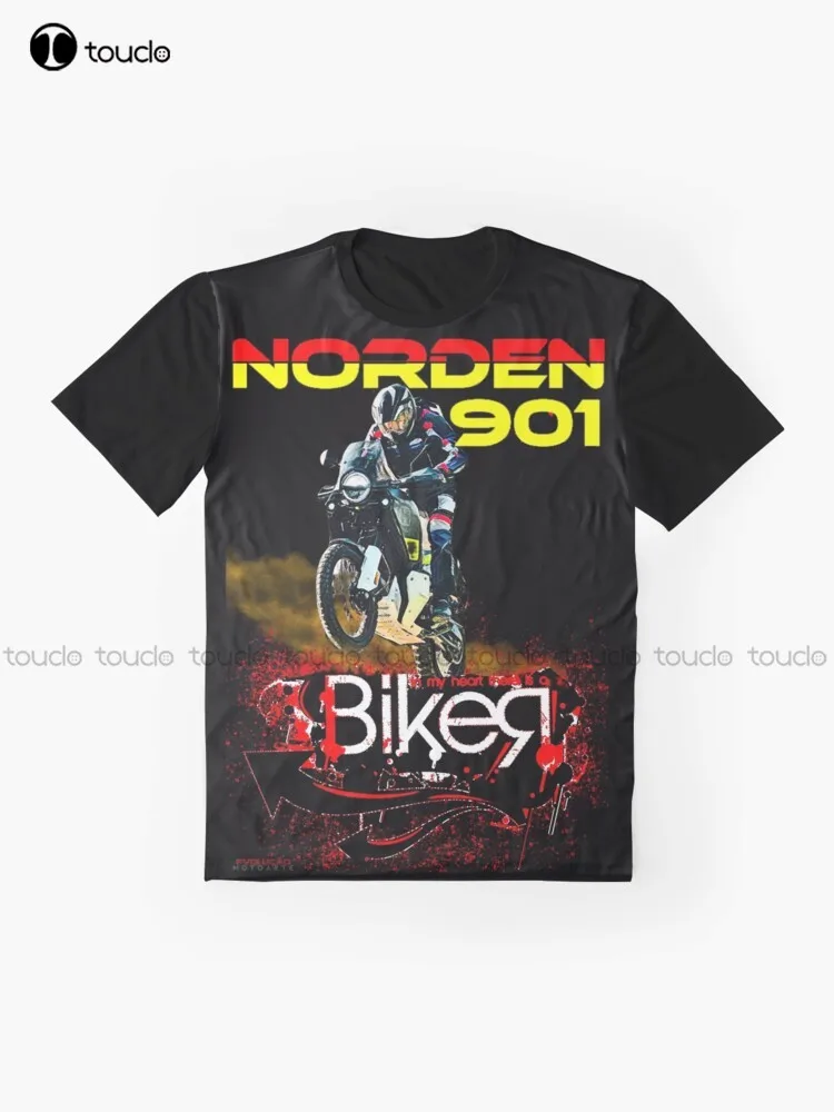 Moto, Motorcycles Husqvarna Norden 901 Big Trail Graphic T-Shirt Custom Aldult Teen Unisex Digital Printing Tee Shirts Xs-5Xl