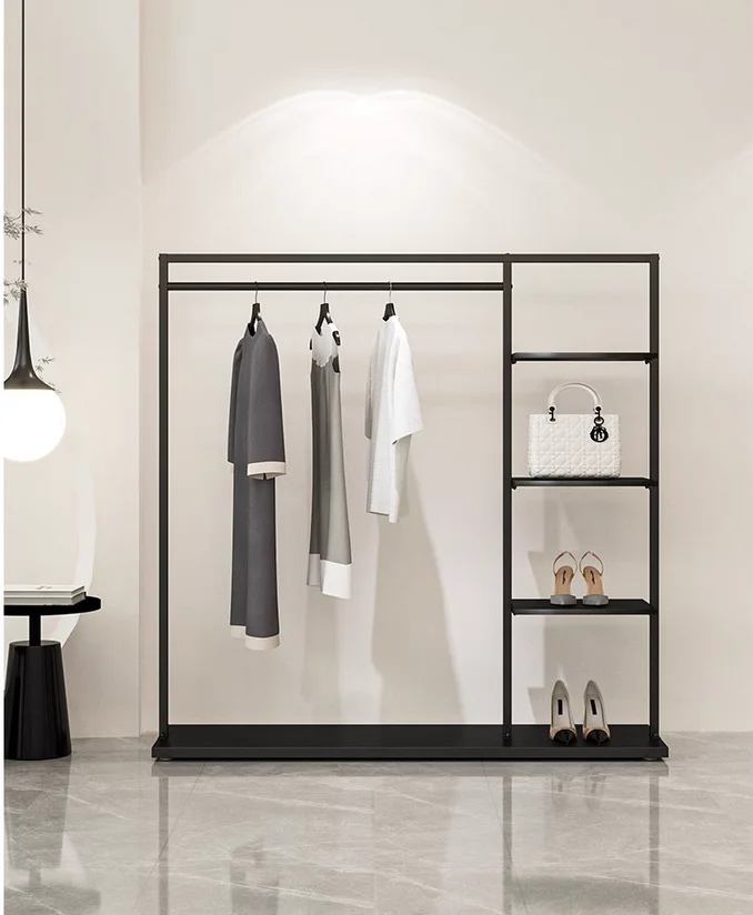 Clothing store display rack, floor standing clothes hanger, bedroom home multi-layer clothes hanger, clothing display rack