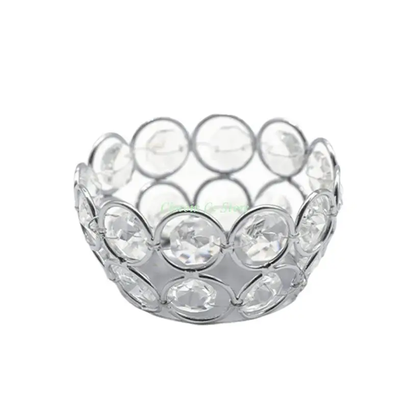 X90F Tealight Holder Votive Stand Crystal Bowl Decorative Candlesticks