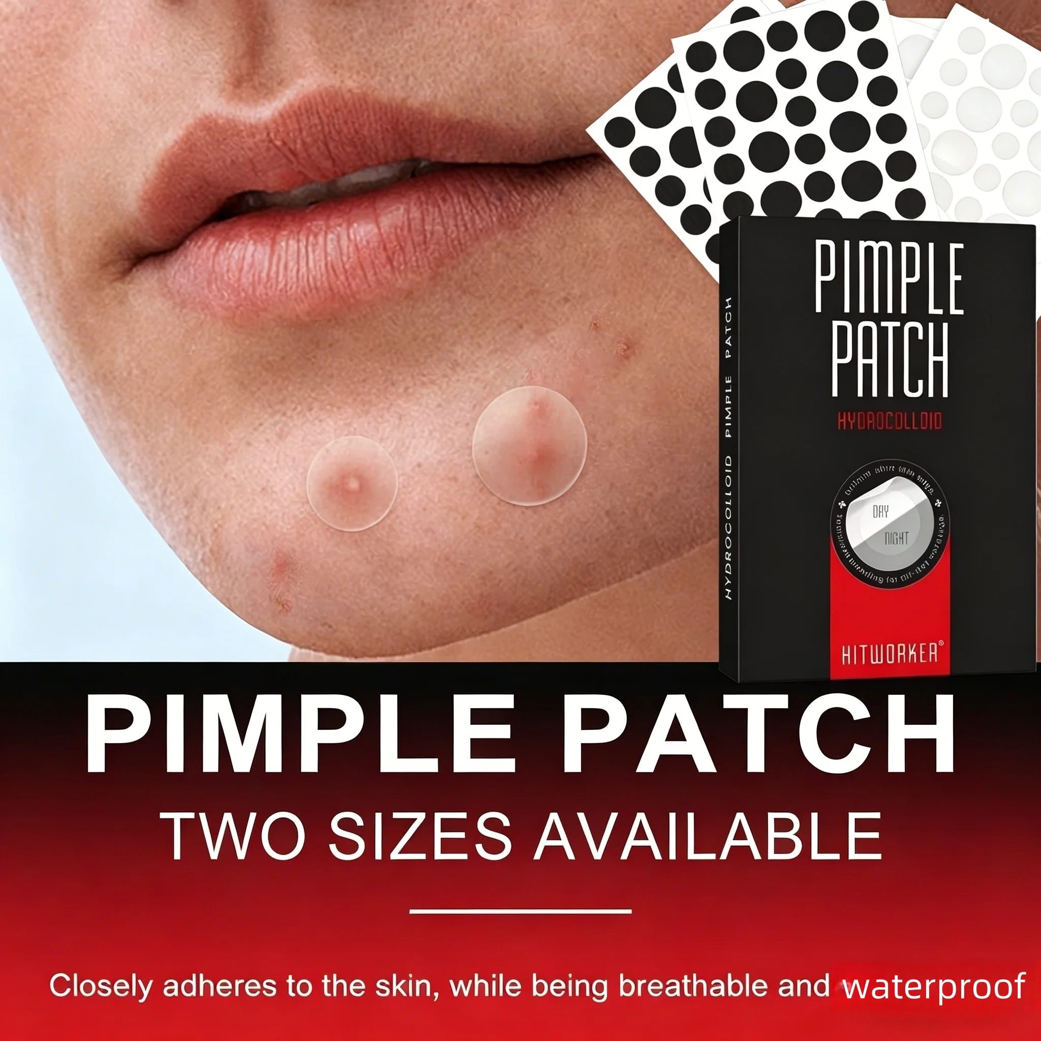 360pcs Day & Night Acne Patches, Hydrocolloid Pimple Patches for Daytime Invisible & Nighttime Deep Repair