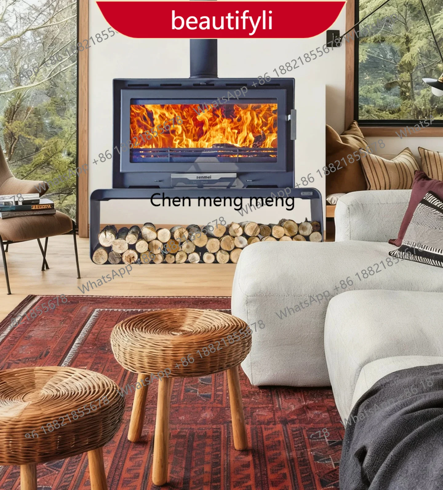 

A38 European style real fire fireplace steel plate wood burning heating stove home bed and breakfast villa IMX1L1/L4