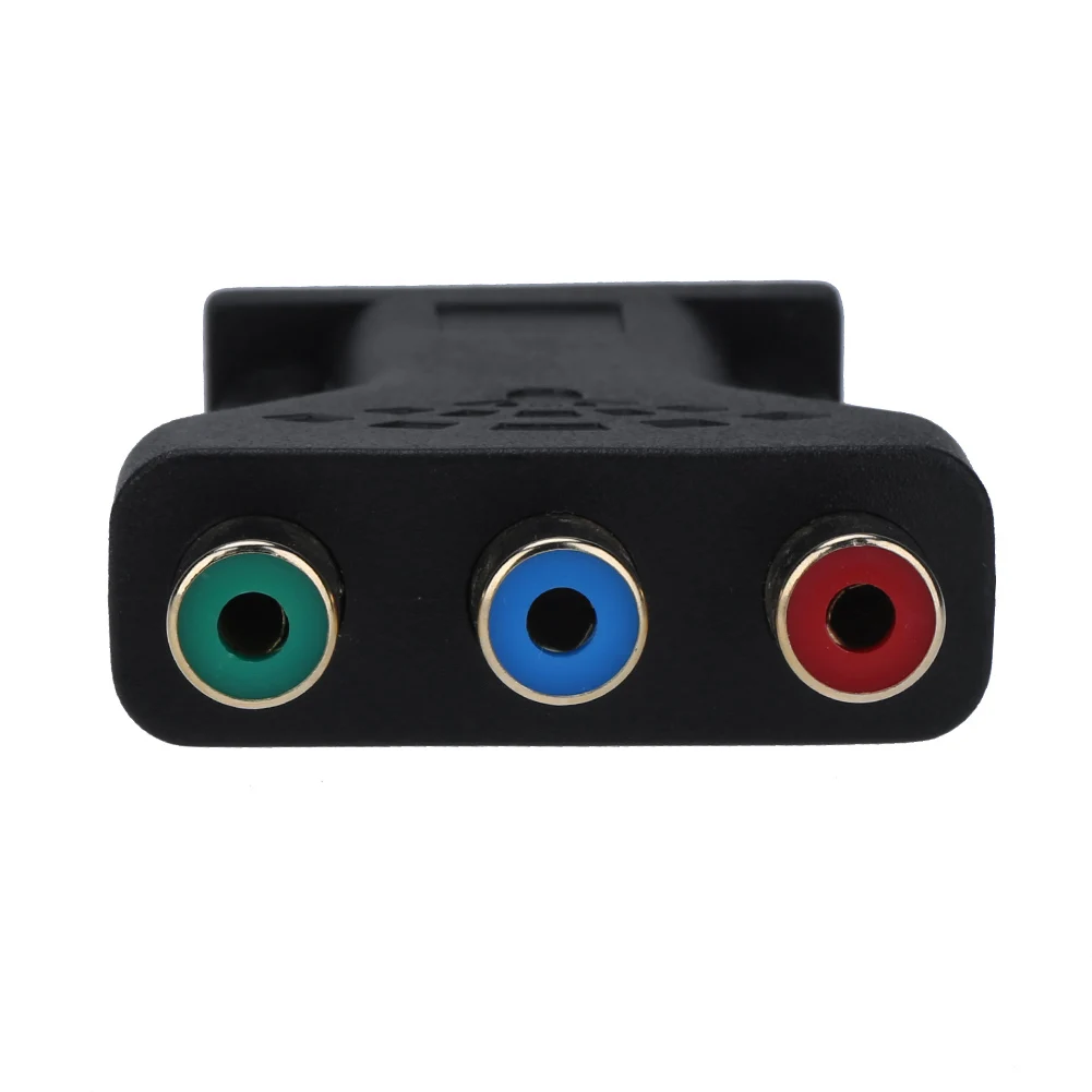 VGA ذكر إلى 3 RCA أنثى محول أسود VGA ذكر إلى 3 RCA أنثى ملحقات محول الصوت والفيديو