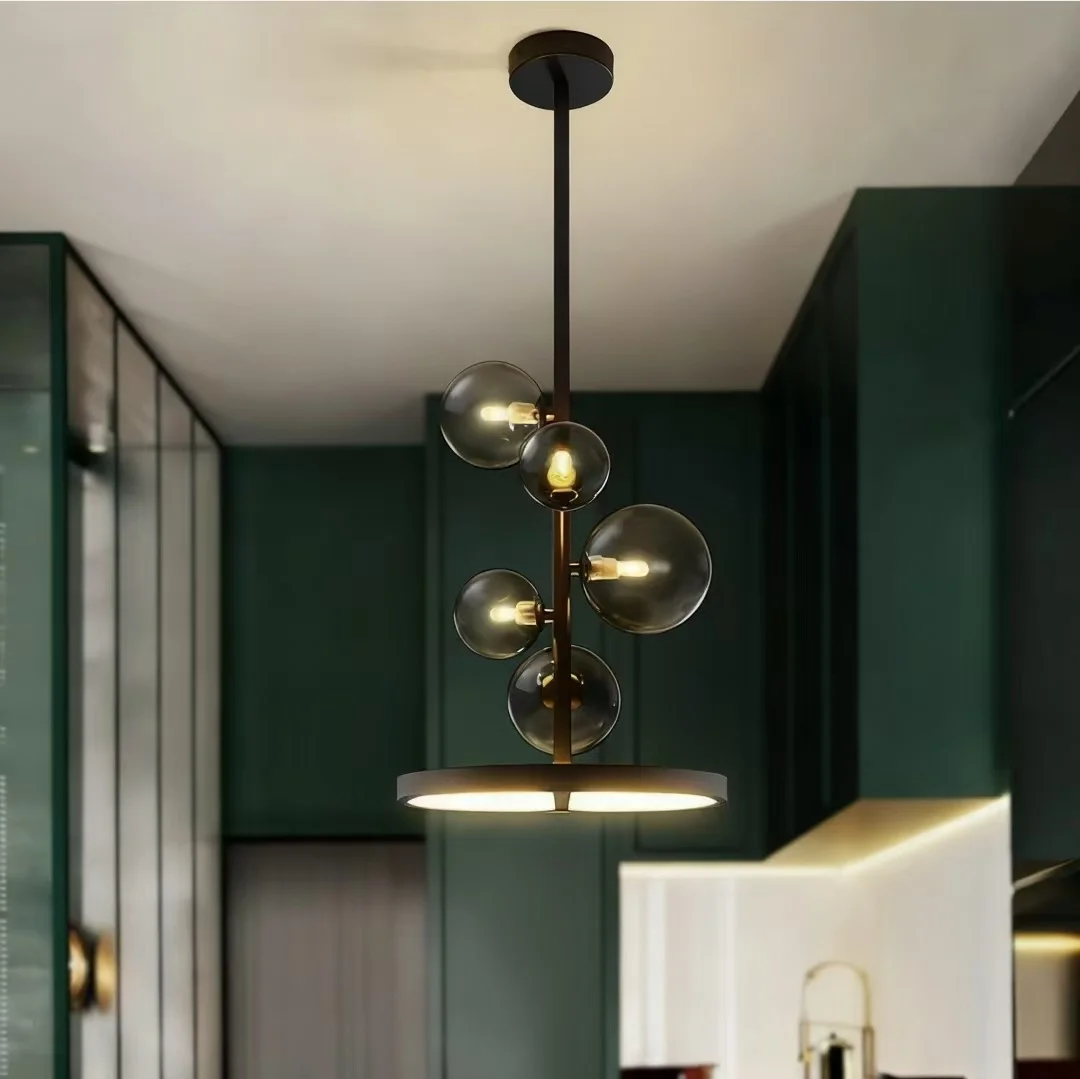 Modern Art Glass Chandelier Creative Personalized Lighting for Restaurant Bedroom Bar Nordic Home Decor Light Fixture