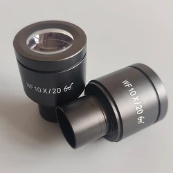 2pcs High Eye-point Wide Field Eyepiece for Biological Microscope WF10X with Mounting Size 23.2 mm Field of View 18mm 20 mm