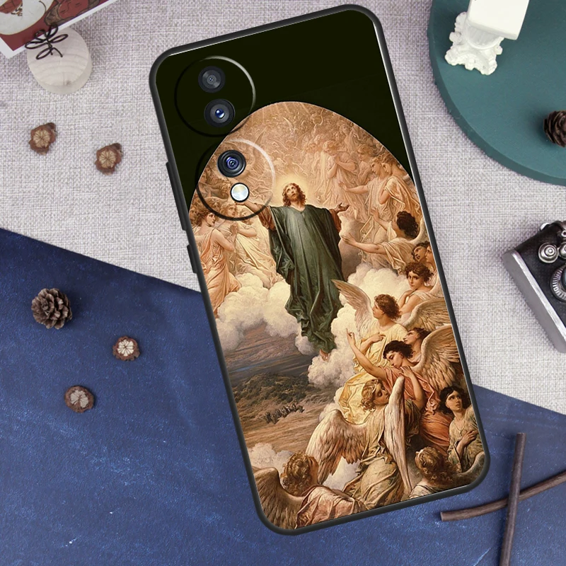 New Faith Christian Religious Jesus Case For Huawei P20 P30 Pro P40 Lite P Smart Z Nova 9 Honor X8 X9a 50 70 Magic 5 Pro Cover