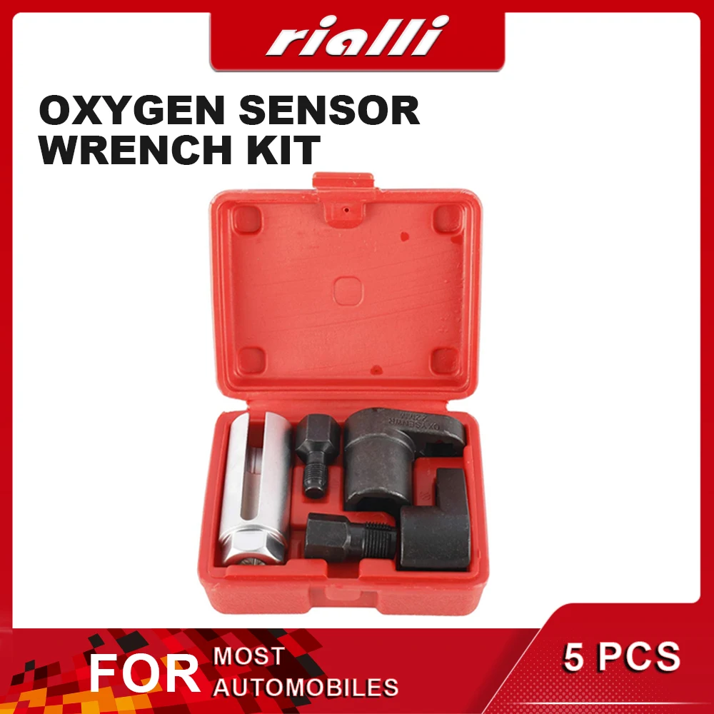 

5PCS Oxygen Sensor Sleeve Removal Tools Japanese-European Oxygen Sensor Wrench Disassembly Tool Automotive Parts Accessories