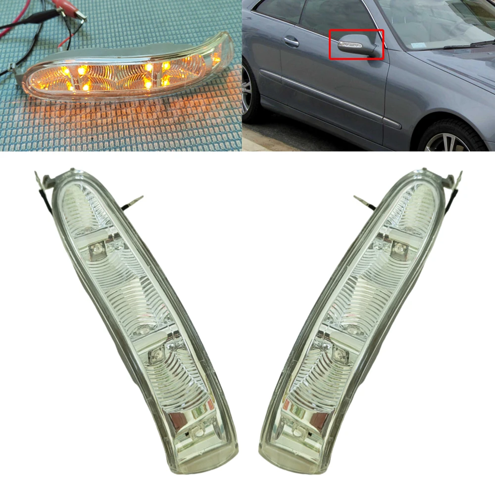 1 Pair Side Mirror Rearview Turn Signal Light For Mercedes Benz W209 CLK Viano W639 2002-2009 CLK200 CLK220 CLK240 CLK270 CLK280