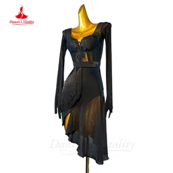 Latin Dance Competition Dress Women Art Exam High Training Performance Uniform Chacha Rumba Professional Clothing Latin Skirt