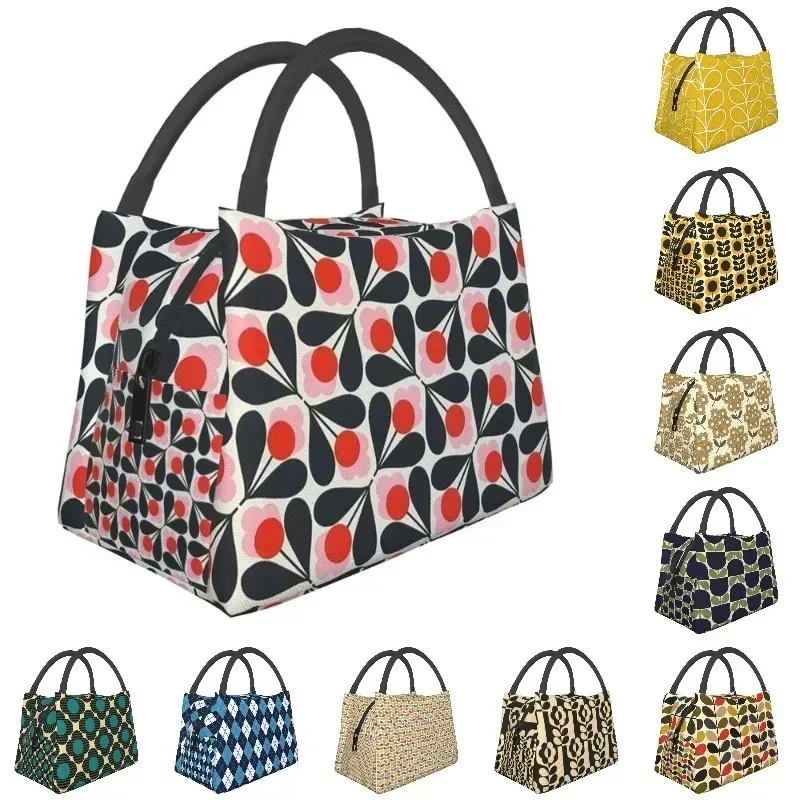 Custom Orla Kiely Multi Stem Lunch Bag Women Thermal Cooler Insulated  Box for Office Travel