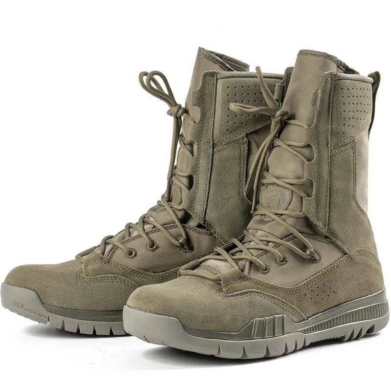 2024 New High Top Combat Boots Green Desert Brown Boot Lightweight Training Boots Hiking Boots Man Tactical Boots