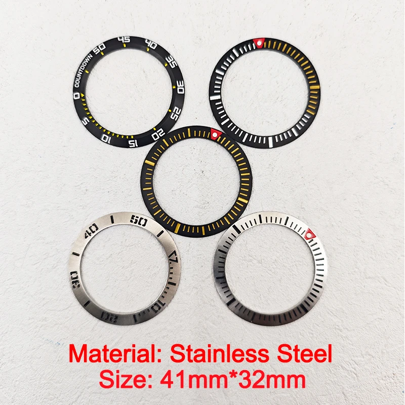 

Mod 41mm High Quality Metal Watch Bezel Insert Ring Inner Diameter 32mm Fit GMT Men Watch Case Modification Parts