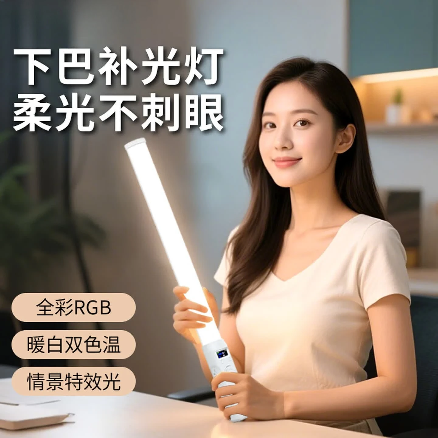 B-10PRO chin light filling light live streaming host beauty stick light handheld portable photography special lighting