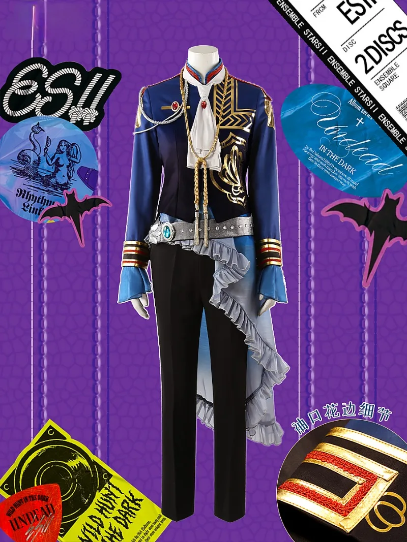 

Anime Game Ensemble Stars Cosplay Undead Trip Sakuma Rei Hakaze Kaoru Ogami Koga Men Women Party Full Suit Customizable Costume