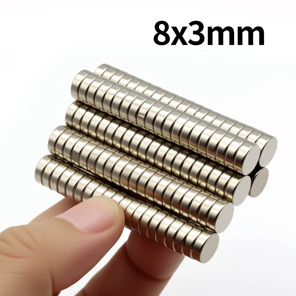 8x3mm Super Strong Neodymium Magnet N35 NdfeB Permanent Magnetic imanes Round Powerful Magnets Refrigerator Magnet