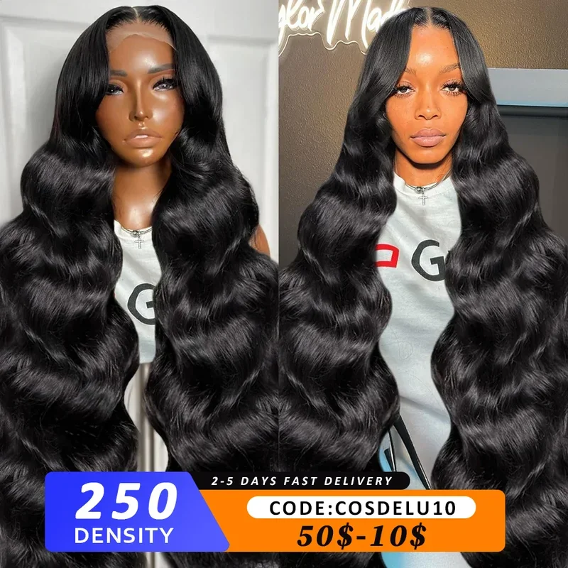 

30 40 Inch 13x4 Body Wave Lace Front Human Hair Wig 250 Density Brazilian Remy 13x6 Transparent Hd Lace Frontal Wigs For Women