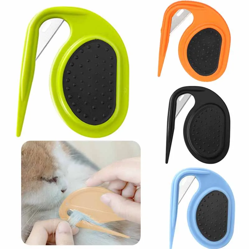 Dog Comb Cat Brush Pet Open Knot Comb TPR Cat Puppy Hair Fur Shedding Grooming Trimmer Comb Blade Comb Cat Brush Pet Accessories