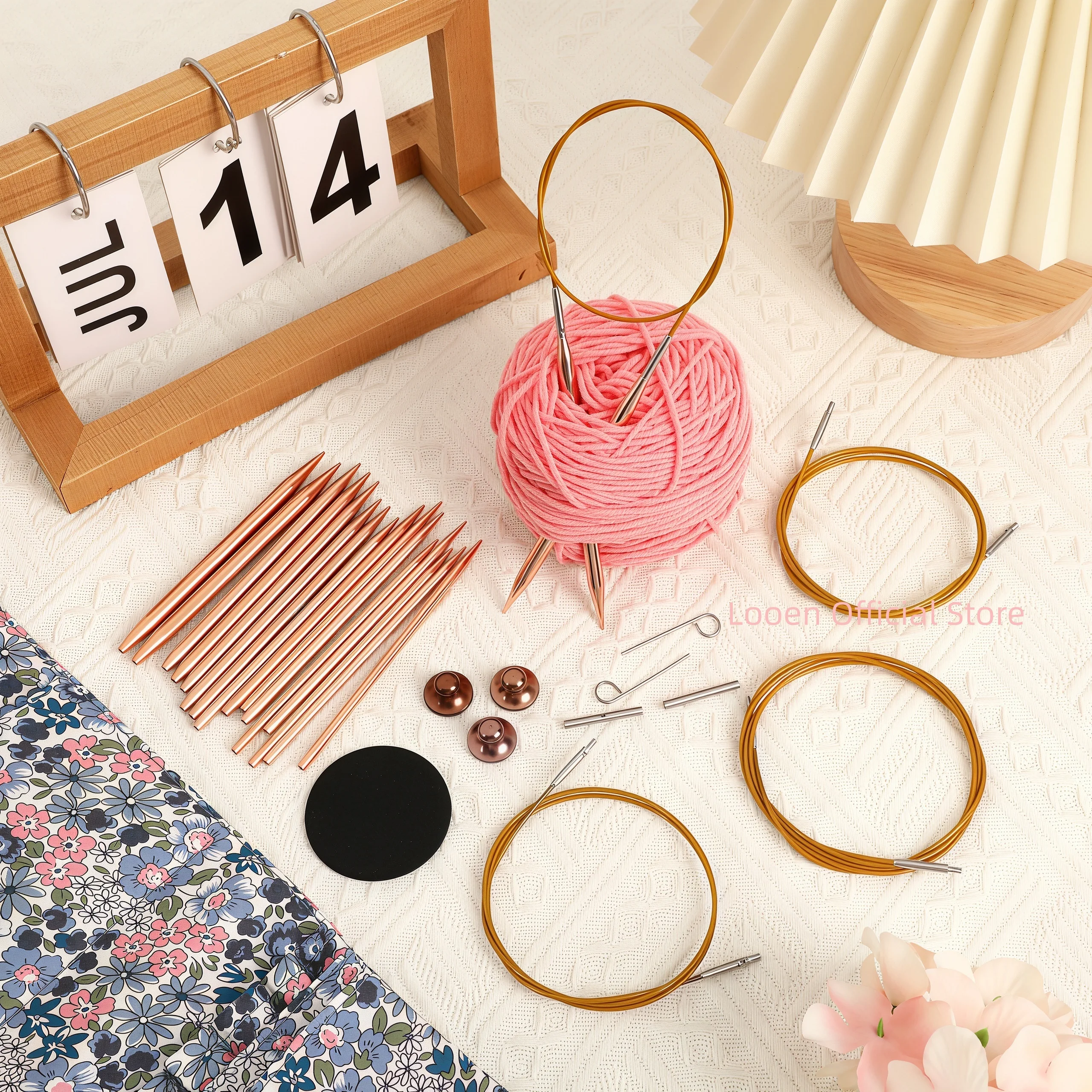3.0-6.0mm 18pcs Removable Interchangeable Circular Knitting Needles Kit Aluminum Crochet Yarn Weaving Sewing Tool Accessories