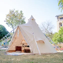 Płótno bawełniane dla dorosłych Teepee Yurt Glamping Tent Tipi Tent Wedding Indian Pyramid Family Camping Outdoor Tents