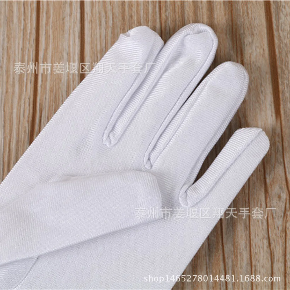 15-17cm Baby Performance White Gloves Children Etiquette Stage Spandex Jazz Dance Stock  Suitable Kindergartens Schools 10pair