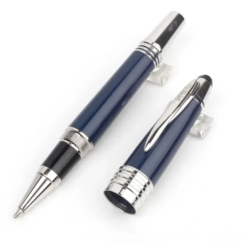 Luxury Mb John Kennedy Ballpoint Pen Metal Dark Blue Rollerball Pen with JFK Clip Serial Number Office School Stationery Gift