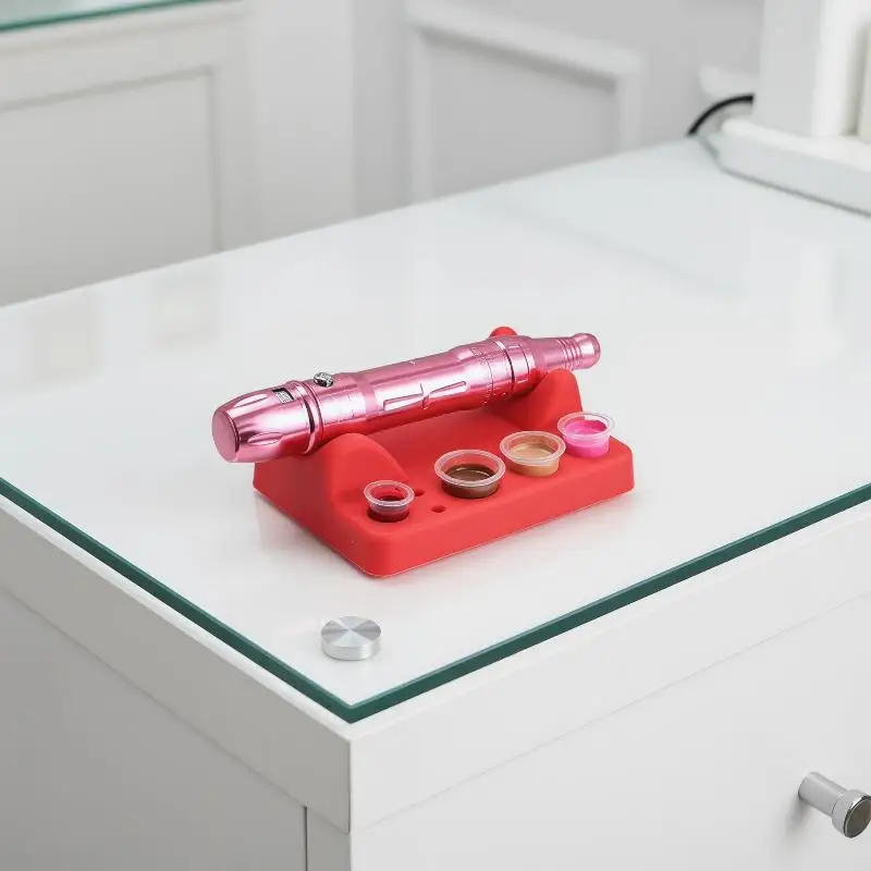 

Tattoo Pen Stand with Large Capacity Ink Cup Facilitates Efficient Microblading Production