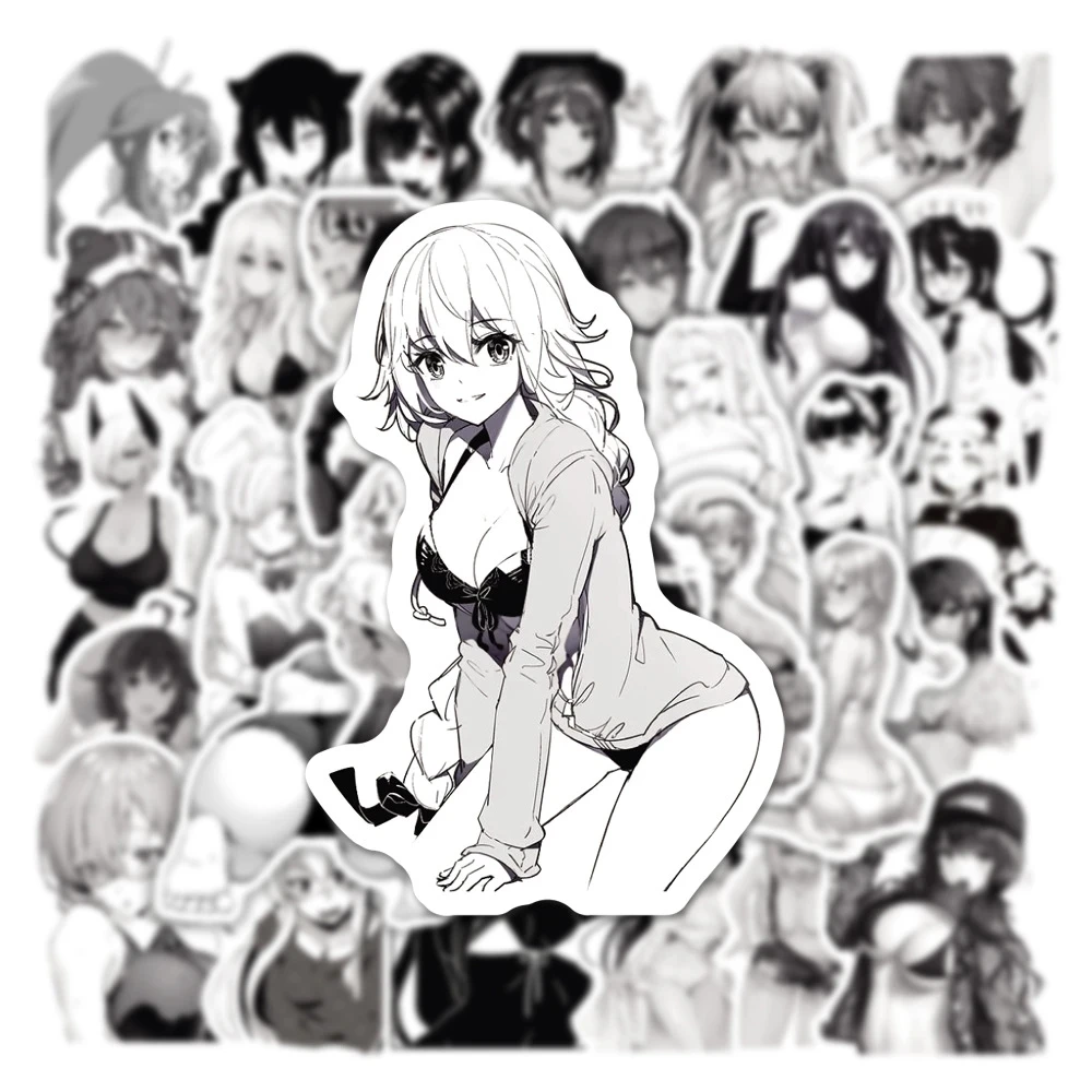 10/30/50/100pcs Waifu Anime Sexy Girl Graffiti Stickers Hentai Adults Cartoon Decals Waterproof Graffiti Laptop Suitcase Phone