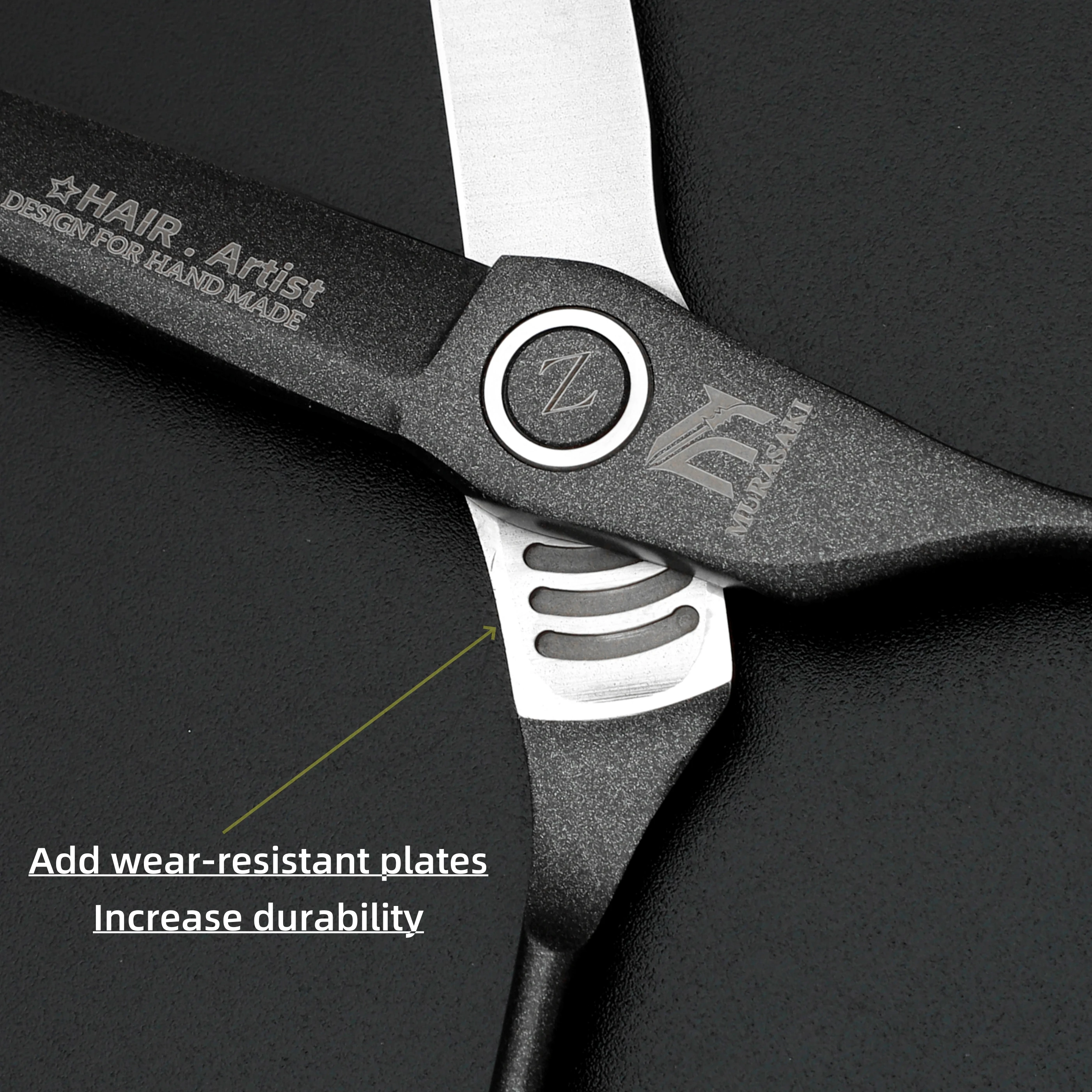 MURASAKI VG10 Stahl Friseurscheren, 6,0 Zoll Effilierscheren, Ergonomisches Design Haarschneidewerkzeuge, Sehr Scharf und Langlebig – Detail 12