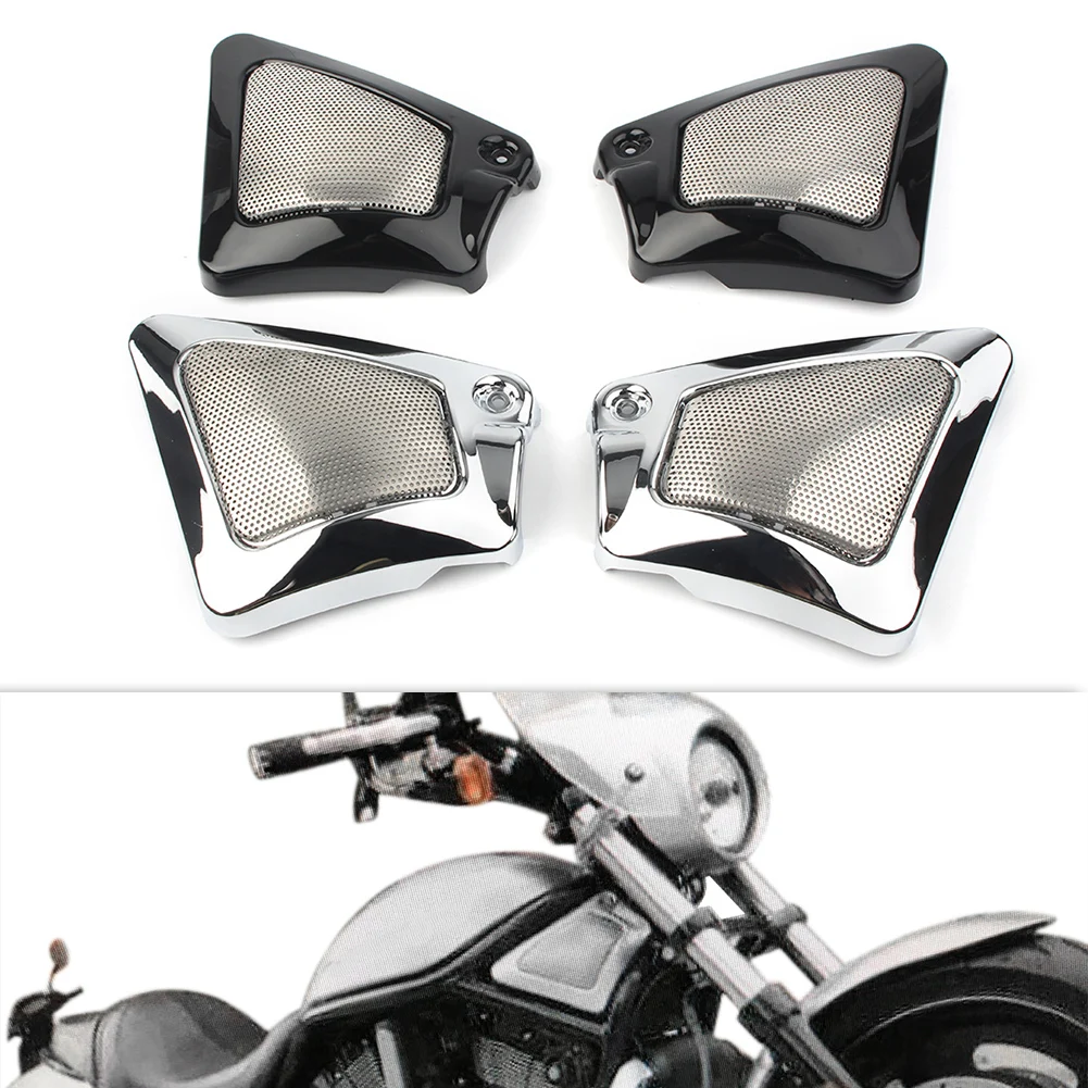 2pcs Motorcycle Air box Frame Neck Side Air Intake Cover Protection For Harley V-Rod Night Rod Special VRSCDX 2007-2017