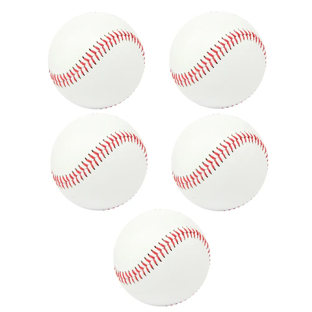 

5 pcs Baseball No.9 Pu Foam Soft Indoor Outdoor Practice Official Adult Exercise Ball Team Sports