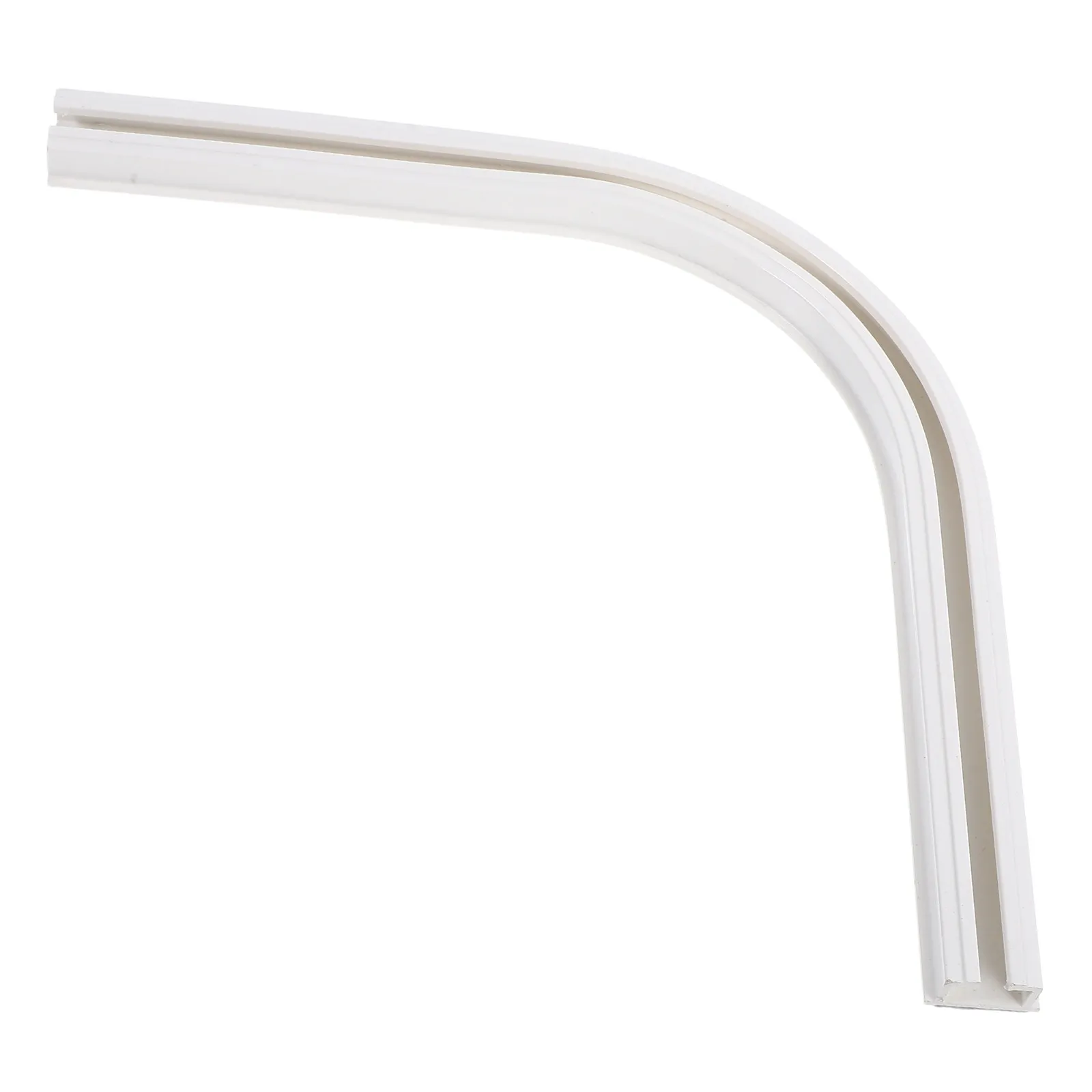 Silent Curtain Track Ceiling Mount Adhesive Rail with Corner Guide for Smooth Operation in Home Office Bathroom