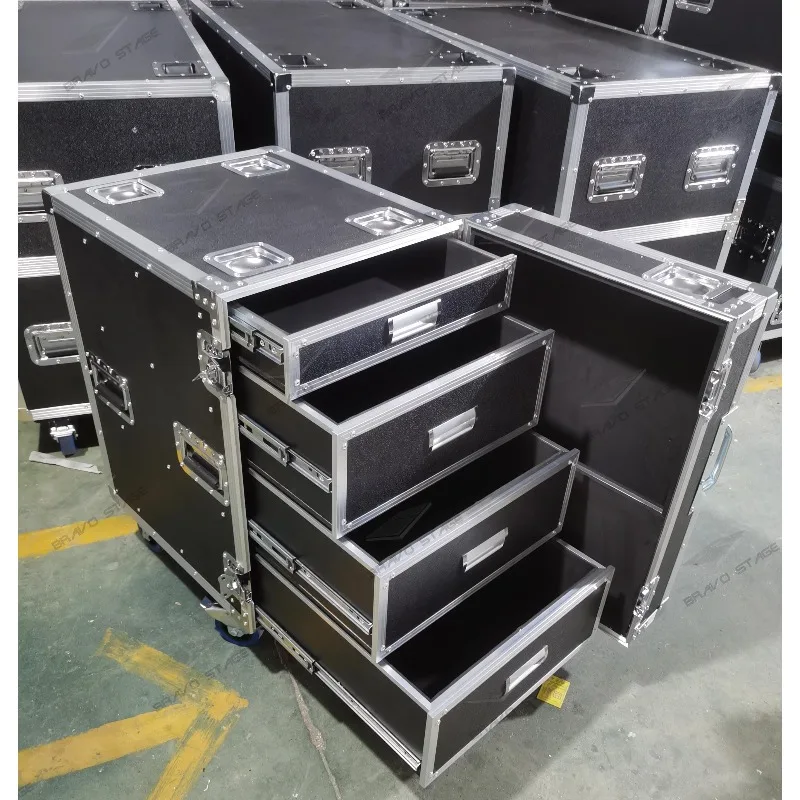 Utility and Storage 4 Drawers Flight Road Case Workstation Flight Case