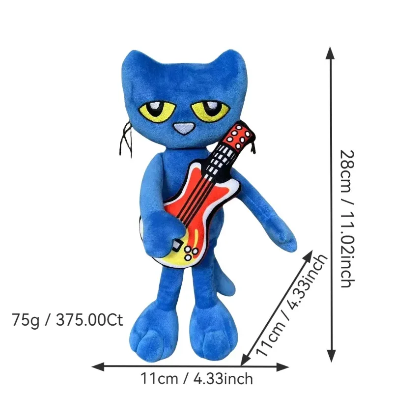 30 cm dessin animé sourire Pete chat en peluche jouet Anime bleu Kitty Animal en peluche poupée accompagner bébé dormir poupées enfants cadeau d'anniversaire