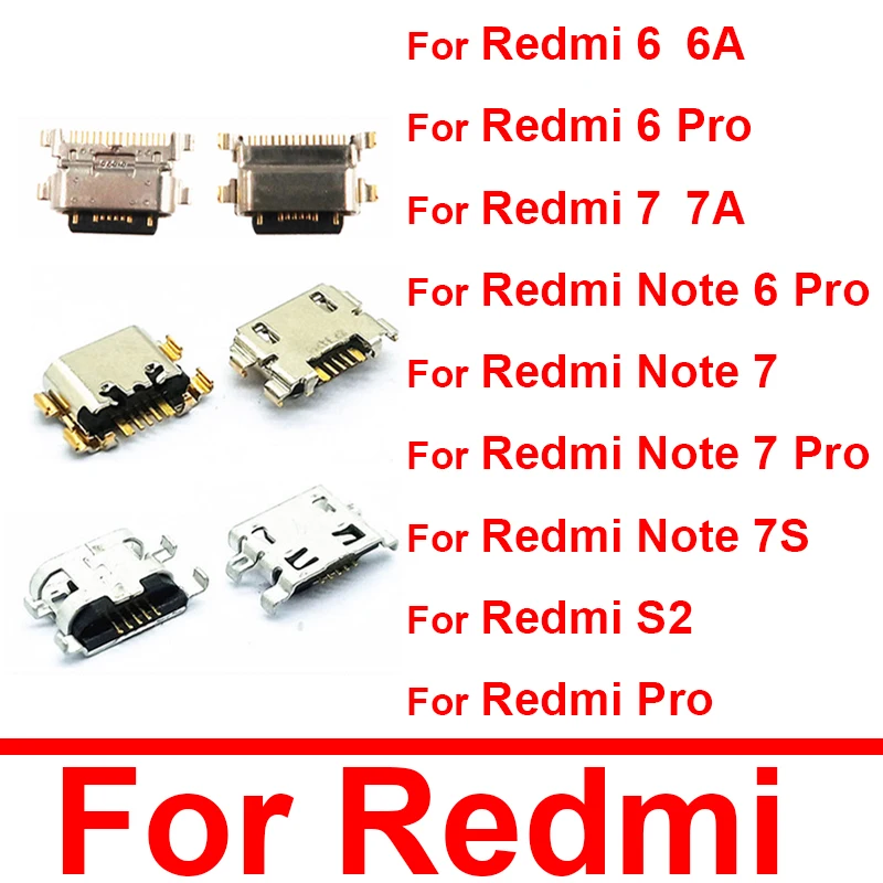 

Charging USB Plug Port Flex Cable For Xiaomi Redmi Note S2 6 6A 7 7A 7S Pro USB Connector Sync Date Charger Dock Repair Parts