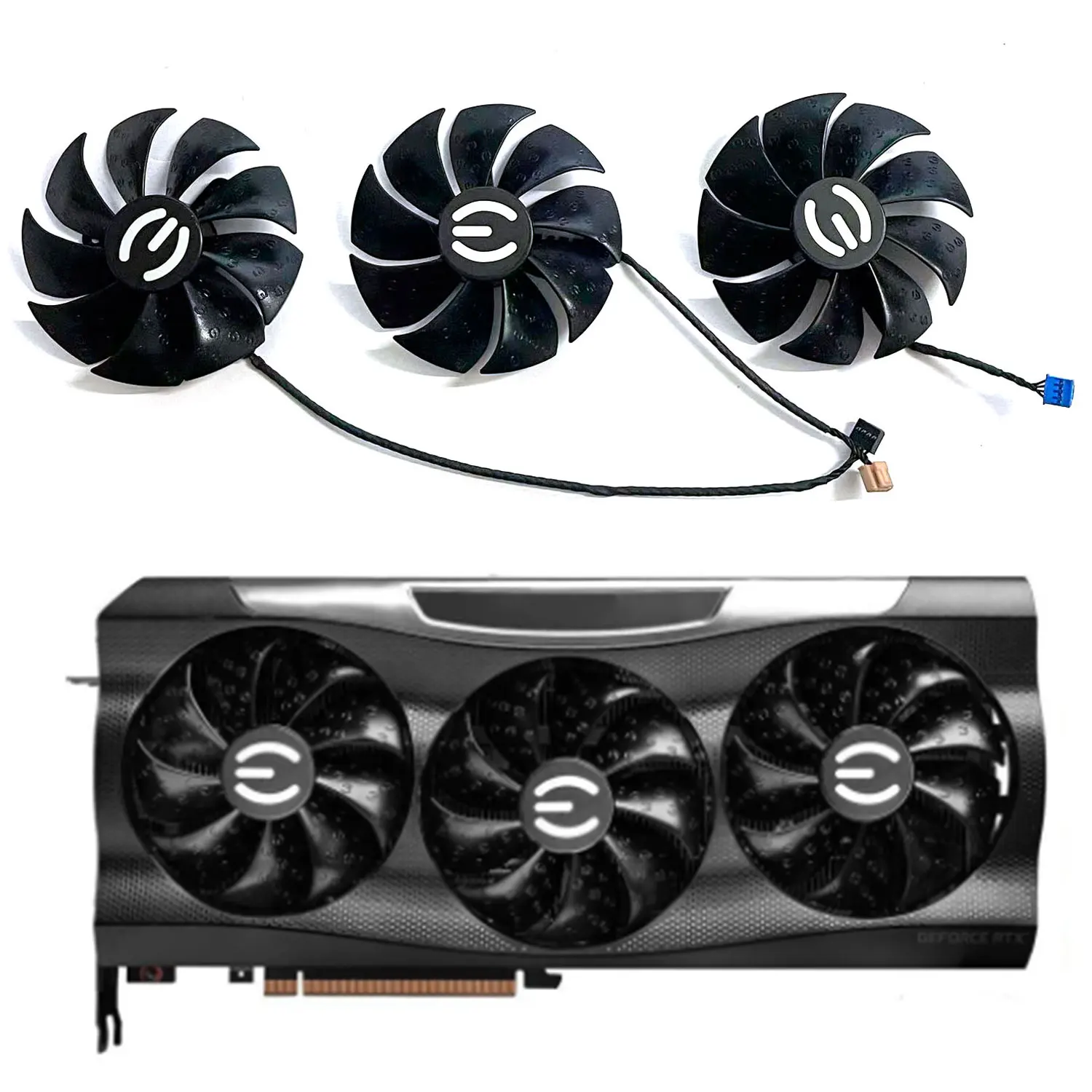 

Original for EVGA RTX 3090 3070 RTX3080 RTX 3080 TI graphics card 87MM 4PIN PLD09220S12H GPU replacement fan