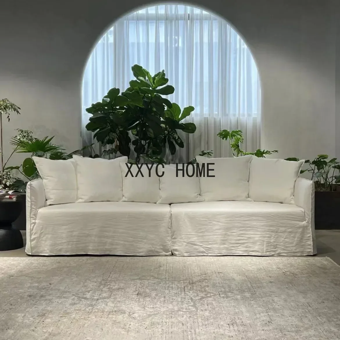 

Моющаяся льняная двухместная трехместная французская кровать и завтрак в скандинавском стиле