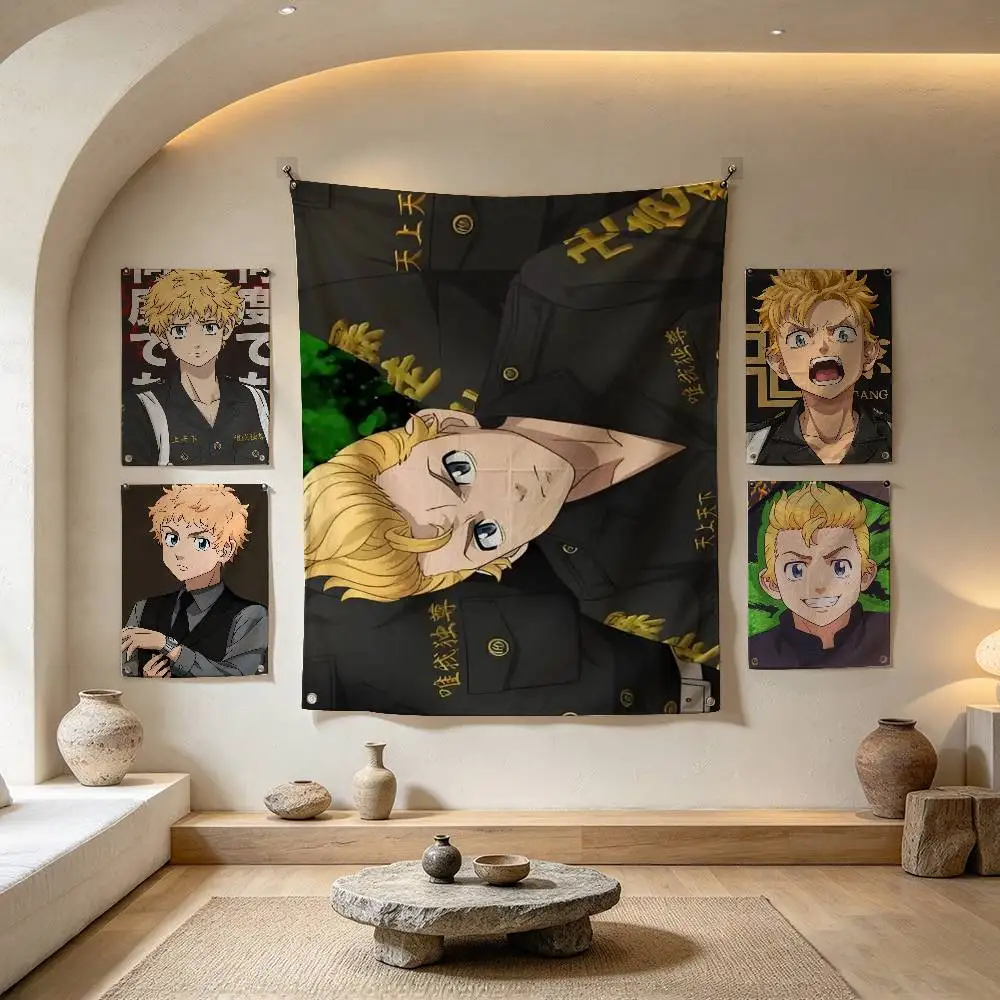 T-Takemichi Hanagaki Tokyo Revengers  Flag Suitable For Party Club Outdoor Interior Wall Decoration Banner Fans Gift