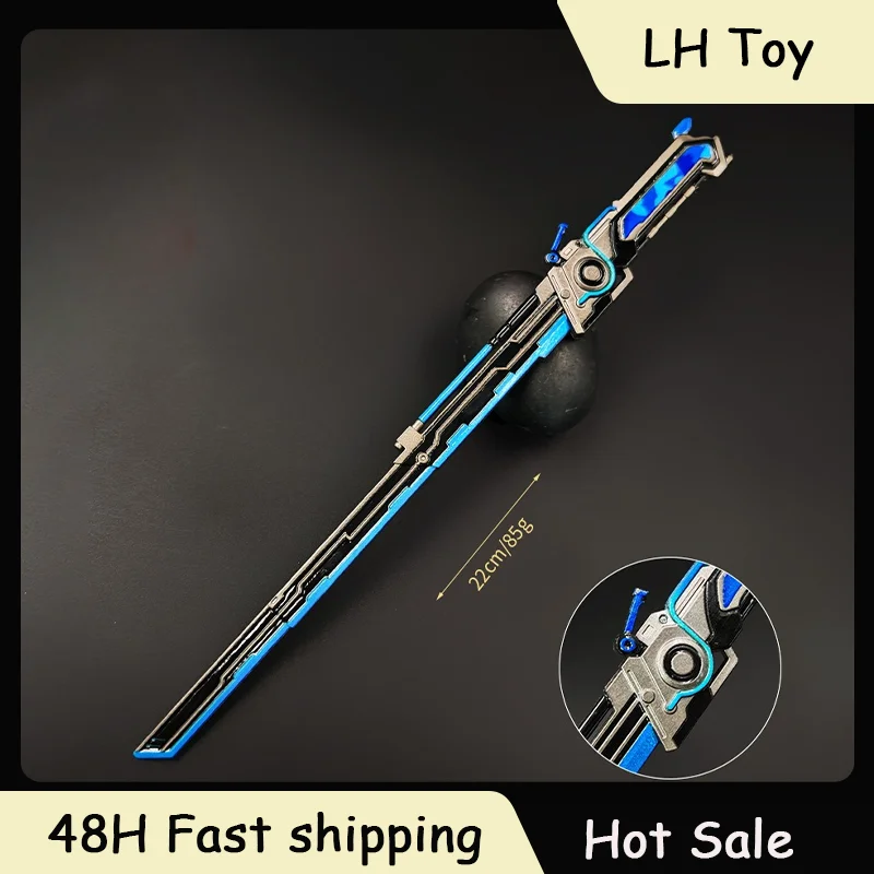 22cm Peace Game Props Model Folding Straight Knife Unsharpened Metal Craft Model Decoration Sword Toy Boys Gifts