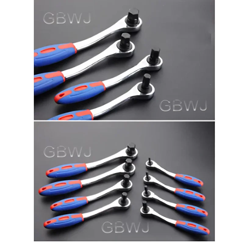 Inner Hexagon Ratchet Wheel Wrench Socket Wrenches Car Hex Spanners Repair Tools Hexwrench 3/3.5/4/4.5/ 5/5.5mm~12/14/17mm