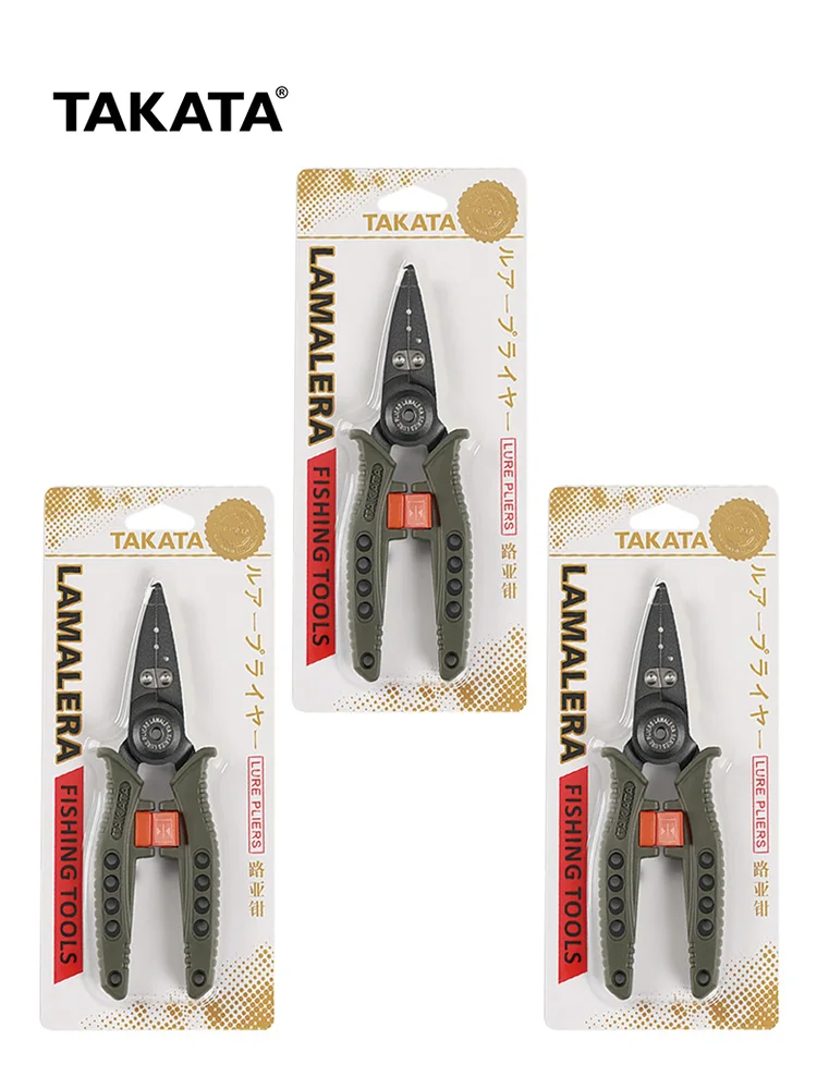 TAKATA-Fishing Pliers GT-101/2/7, Fresh Sea Water Removing Hook and Cutting Tool, Fishing Grip Decouping Device