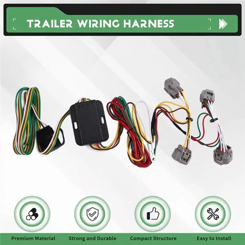 N26R-4 Pin Trailer Wiring Harness 55513 Towing 4 Way Flat Connector Socket For Toyota Tacoma T100 Hilux