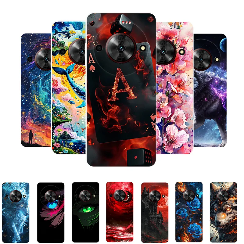 For ZTE Blade A75 5G Case Soft Silicone Poker Wolf Fashion Back Cover for ZTE Blade A75 A 75 5G Cases Protective BladeA75 5G